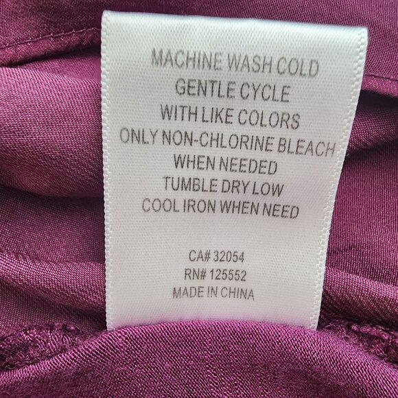 Dolan Left Coast Collection Womens XL Burgundy Knotted Front Blouse - Picture 10 of 16